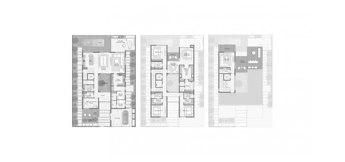 Floor plan «THE OASIS VILLAS 4 BEDROOM STYLE 1», 4 bedrooms in THE SANCTUARY AT DISTRICT 11